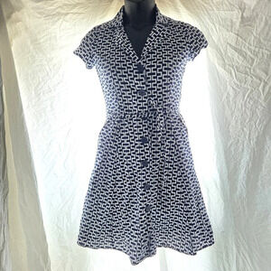 Blue and White Dress